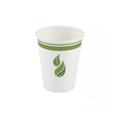 8oz PLA Lined Compostable Hot or Cold Drink Paper Cups, 1,000 / case