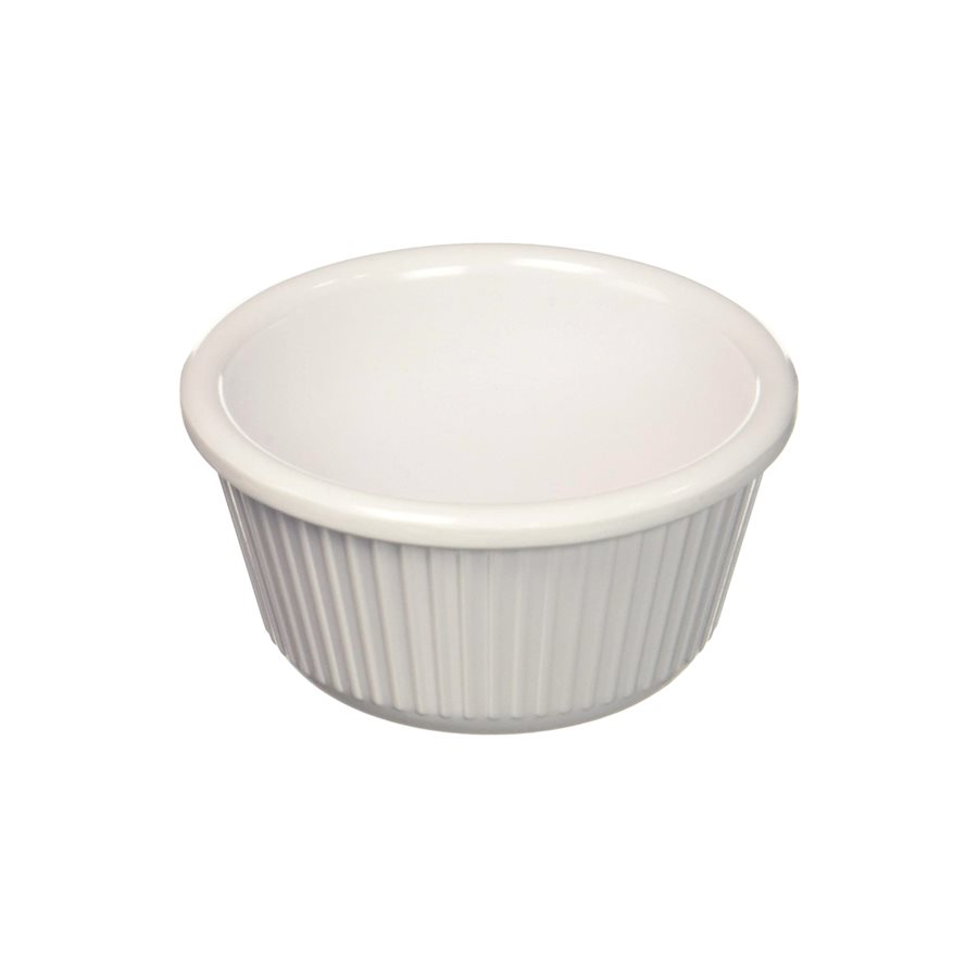 3 Oz Fluted White Melamine Ramekin